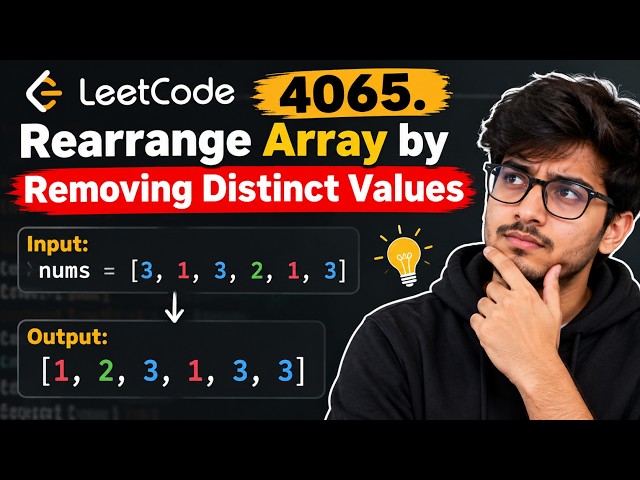 LeetCode 4065: Rearrange Array by Removing Distinct Values | Java Solution