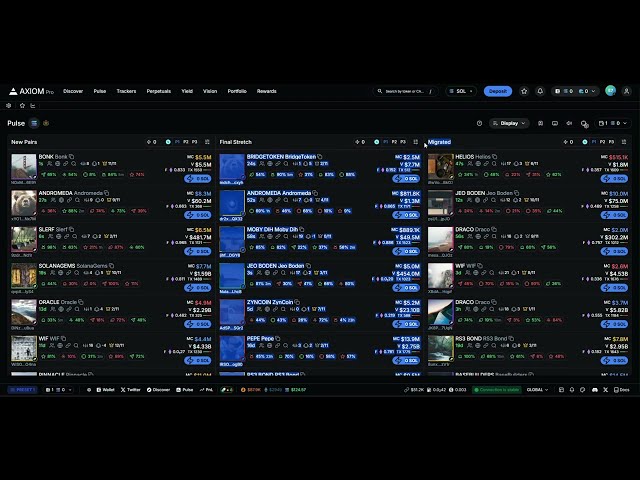 Axiom.Trade – Pulse Page Replica