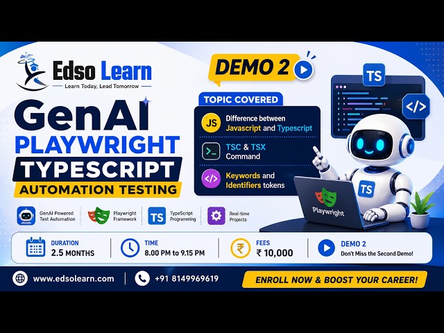 JavaScript vs TypeScript | TSC vs TSX | TypeScript Tokens Explained | Demo 2 | Edso Learn
