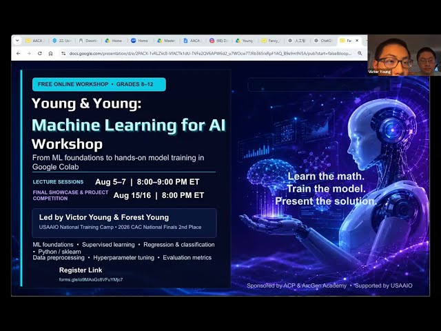 2026 Young and Young Machine Learning for AI Workshop Class 1