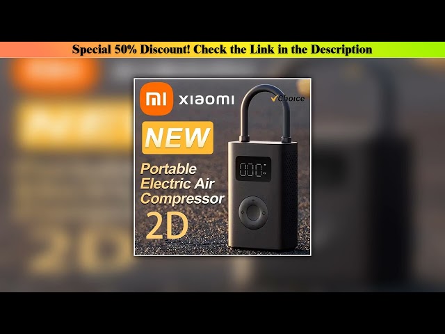 Today Only 2025 New Xiaomi Mijia Inflatable treasur Air Compressor 2D 2000mAh Portable Inflator Air