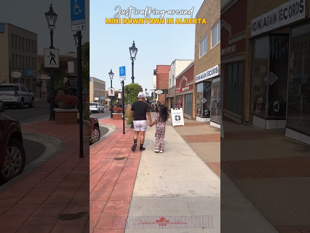 Walking Through a Mini Downtown in Alberta 🍁 #shorts #viral #youtubeshorts