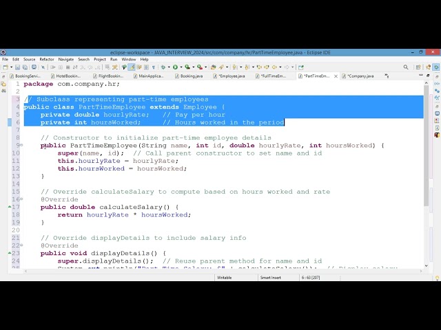 Mastering Polymorphism in Java with Real-World Employee Example (Full-Time & Part-Time)