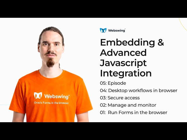 Embed Oracle Forms in Web Pages and Connect with JavaScript I Webswing I Ep.05