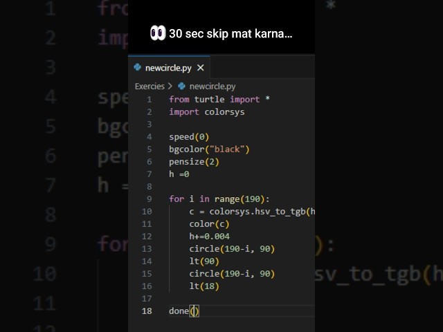 Turtle Graphics in Hindi | Advanced Python Course 😱🔥