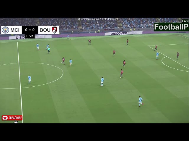 Manchester City vs Bournemouth Match | Premier League | eFootball Pes21 Match Simulation
