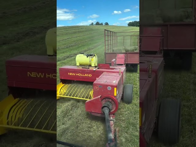 Efficient Hay Baling with New Holland Square Baler & Kicker
