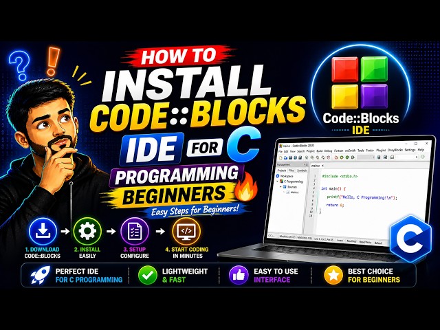 How to Install Code::Blocks IDE for C Programming Beginners 🔥