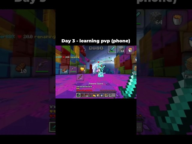 Day 3 - learning pvp (phone)🥶 #shorts