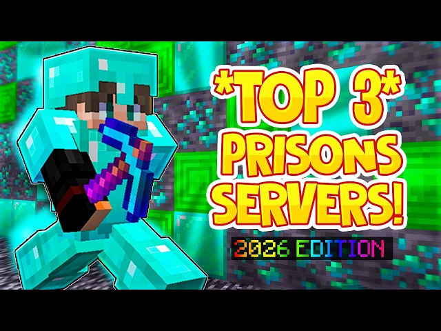 TOP 3 PRISON SERVERS *2026* | Best Minecraft OP Prison | 1.8/1.19/1.20+ JAVA & BEDROCK SERVER