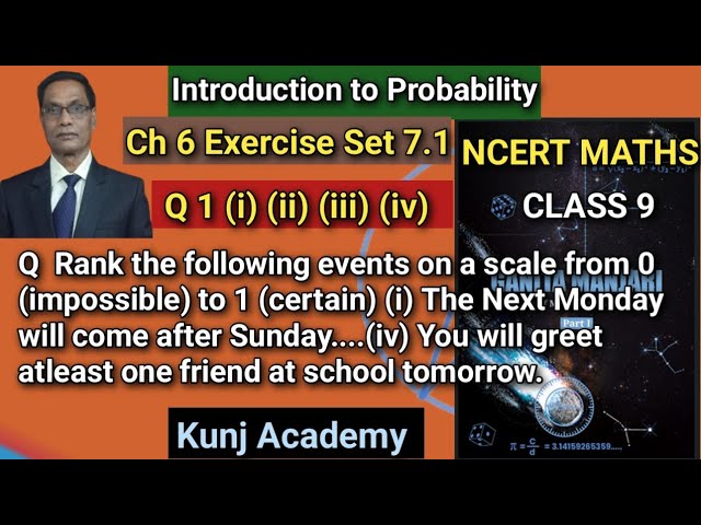 NCERT Maths Class 9 Ganit Manjari Ch 7 Introduction to Probability Ex Set 7.1 Q 1