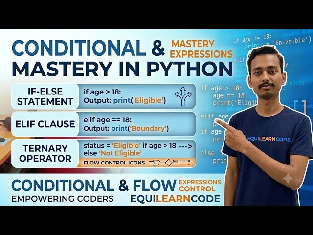[English] Python Conditional Statements Explained for Beginners | If, Elif & Else | Python Tutorial