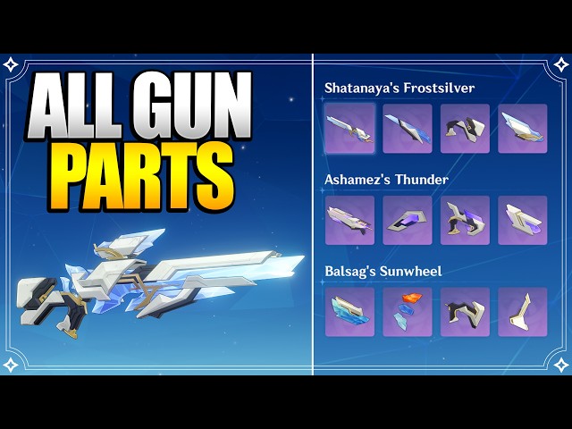 All Firearms Accessories/Parts  - Snezhnaya Guns 7.0【Genshin Impact】
