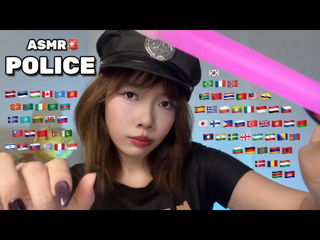 ASMR Police Roleplay in 70+ Different Languages | Patdown & DUI Tests (3 hours for sleep)