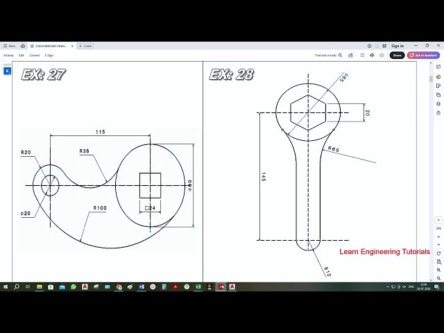 AutoCAD Drawing Tutorial for Beginners -28