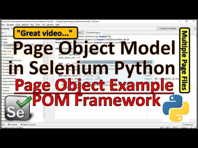 Page Object Model Selenium Webdriver-Selenium Python Page Object Model-Page Object Model in Selenium