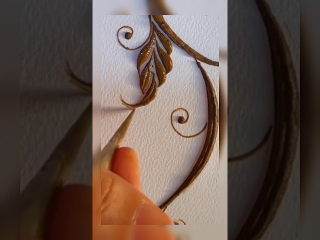 Arabic bold mehndi design| learn bold henna leaf |how to make henna leaves |#leaf #arabicmehndi