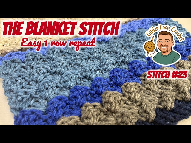 Stitch Tutorial #24 | EASY one row repeat -- great texture | The Blanket Stitch
