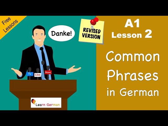 A1 - Lesson 2 | Common Phrases | Revised | German for beginners | Learn German