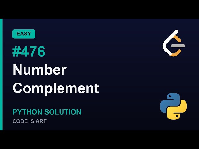 Number Complement - LeetCode 476 | Python Solution Explained (Easy)