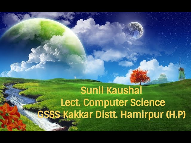 GSSS Kakkar Class 10th CS 1st Chapter Fax Machine Onward