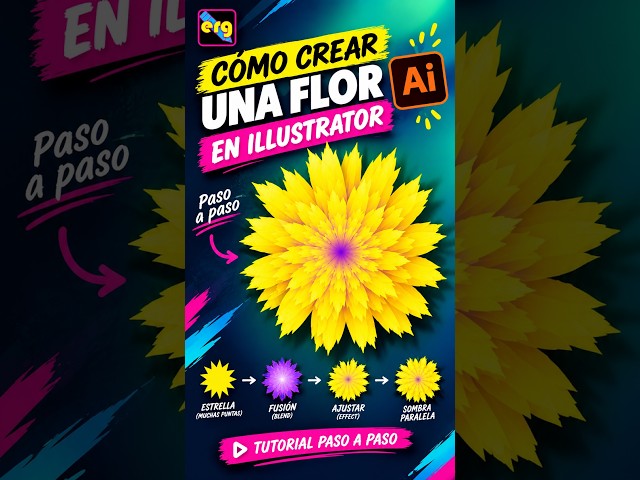 Cómo Crear una Flor en Illustrator con una Estrella 🌸 | Tutorial Rápido