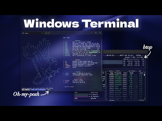 I didn't know the Windows Terminal could look THIS good! (Fastfetch + Oh My Posh & More)