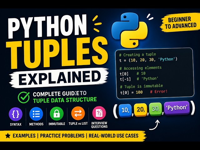 Python Tuples Explained: Complete Guide to Tuple Data Structure with Examples & Interview Questions