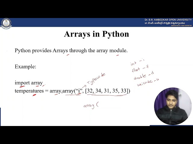 Programming with Python:Unit-4: Arrays