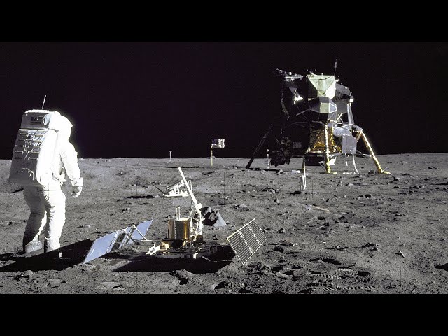 Restored Apollo 11 Moonwalk - Original NASA EVA Mission Video - Walking on the Moon