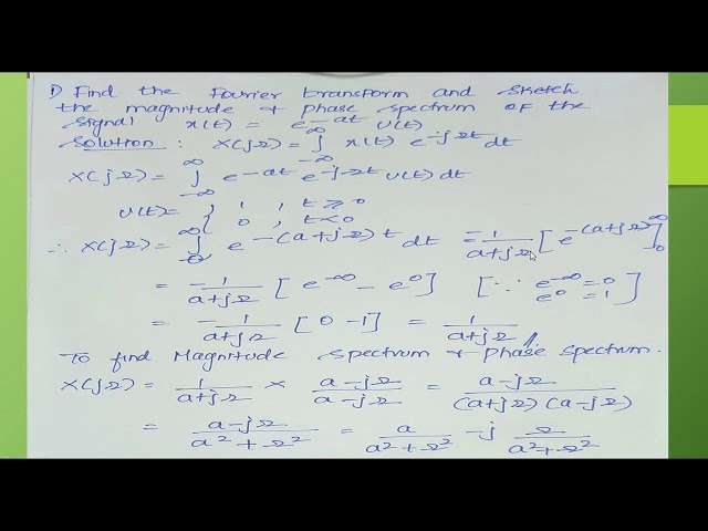 Problems on Fourier Transform  Part 1