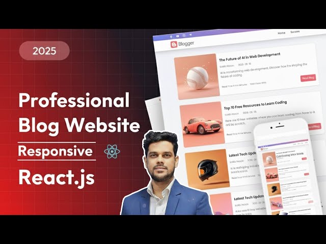 React Full Blog Website Bangla Tutorial | Responsive Blog App Using React Hooks, Fetch API & Deploy.