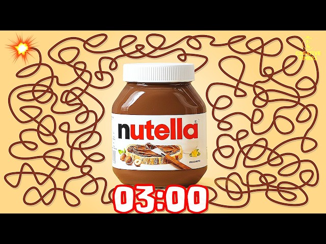 3 MINUTE Timer - NUTELLA BOMB 🌰💣 Classroom Countdown With Music