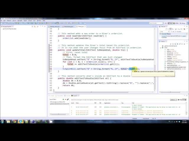 Android Tip Calculator Tutorial, Chapter 3: Java - Part 17