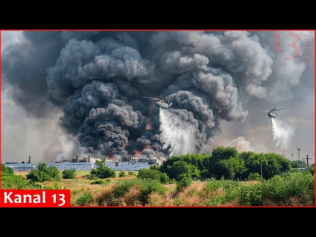 Russia struggles to put out massive Wildberries warehouse fire - helicopters join firefighting