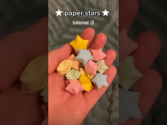 Paper stars tutorial :) #asthetic #art #tutorial #shorts