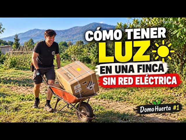 Instalamos placas solares y BATERÍA en una finca AISLADA | DomoHuerta #1