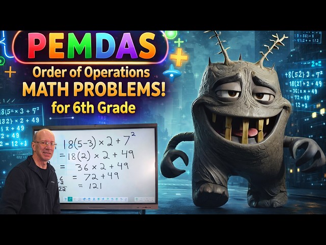 ¡PEMDAS fácil! Orden de operaciones (Matemáticas de 6.º grado)