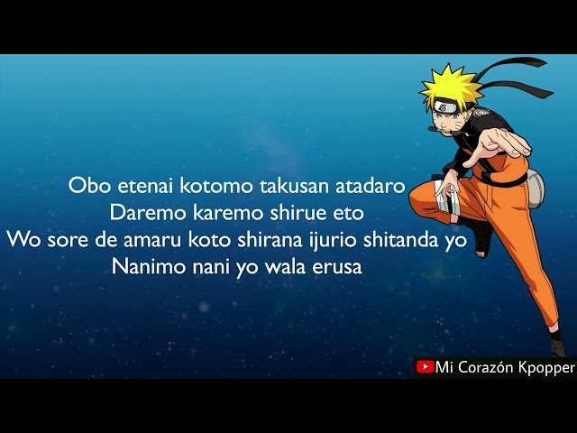 NARUTO SHIPUDDEN OP 16 - SILHOUETTE (LETRA FACIL / FACIL PRONUNCIACION)