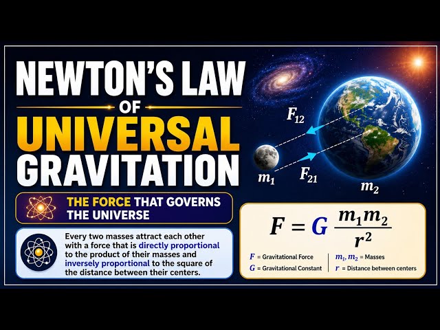 Newton's Law of Universal Gravitation | The Force That Governs the Universe | Uplatz