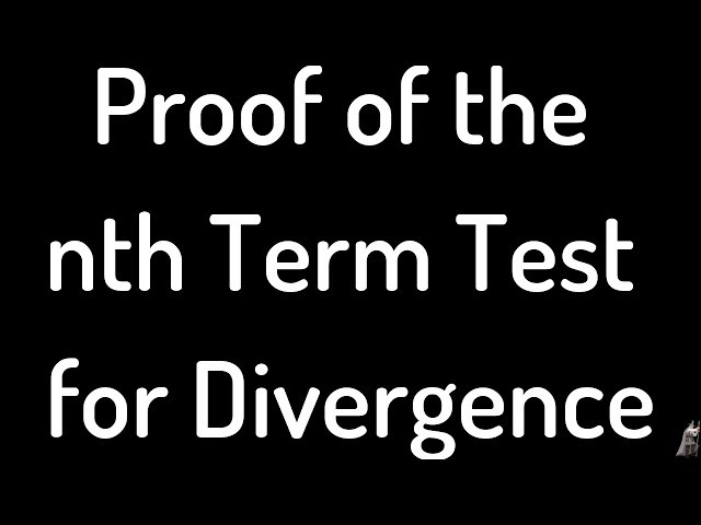 Calculus Proof of the nth Term Test for Divergence