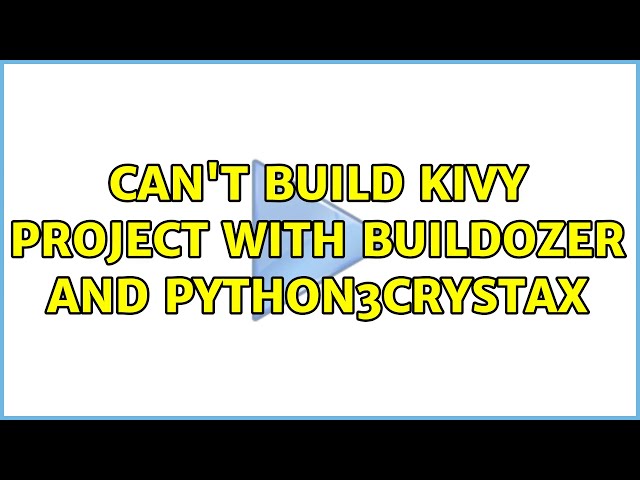 Can't build Kivy project with buildozer and python3crystax