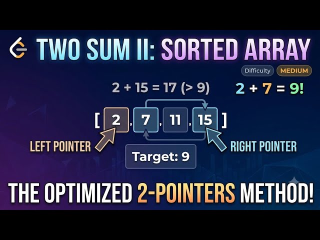 LeetCode 167: Two Sum II (Sorted Array) | Two Pointers Explained in Python | DSA 