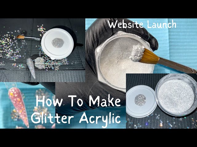 HOW TO MAKE GLITTER ACRYLIC POWDER | Holographic | Reflective | I LAUNCHED MY WEBSITE TODAY 🥳
