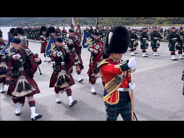 Royal Highland Fusiliers 2 SCOTS march through Lochgilphead to exercise Freedom of Argyll and Bute