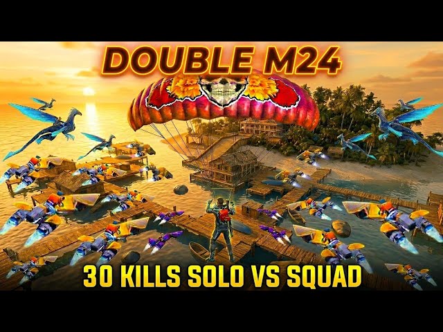M24 + M24 Solo vs Squad: 30 Kills & 99% Headshot Rate! (Free Fire)