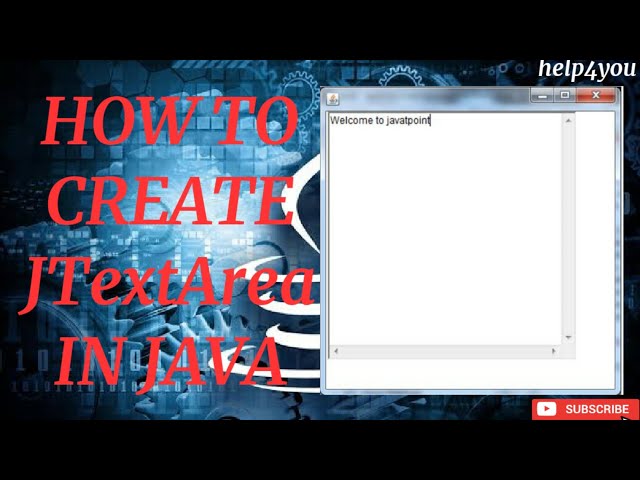 HOW TO CREATE JTextArea IN JAVA || IN NETBEANS || JAVA SWING.