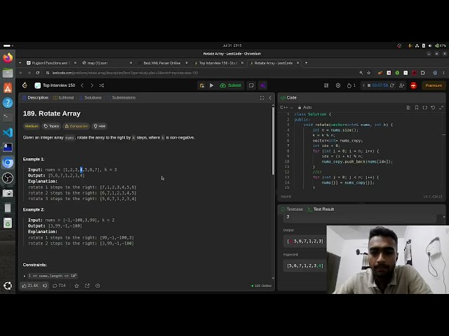 LeetCode 189: Rotate Array | C++ | Top 150 Interview Questions #6