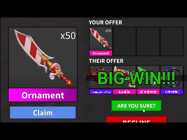WHAT DO PEOPLE OFFER FOR 50 ORNAMENTS IN MM2!?