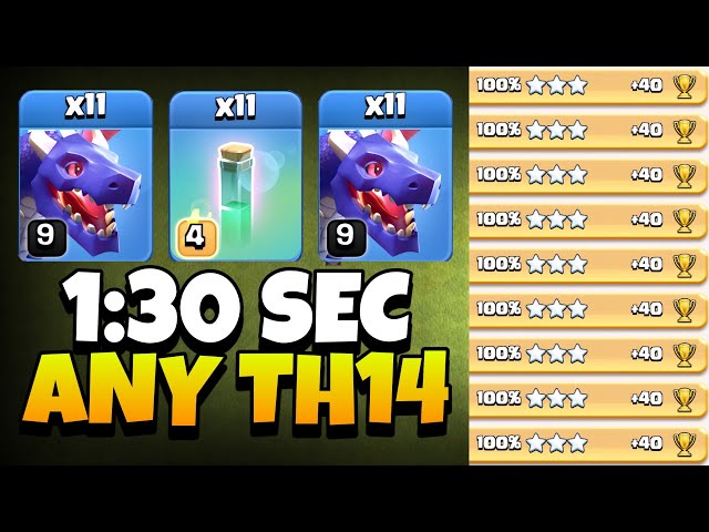 NEW META TH14 Dragon Attack is INSANE | Best TH14 Attack Strategy in Clash of Clans